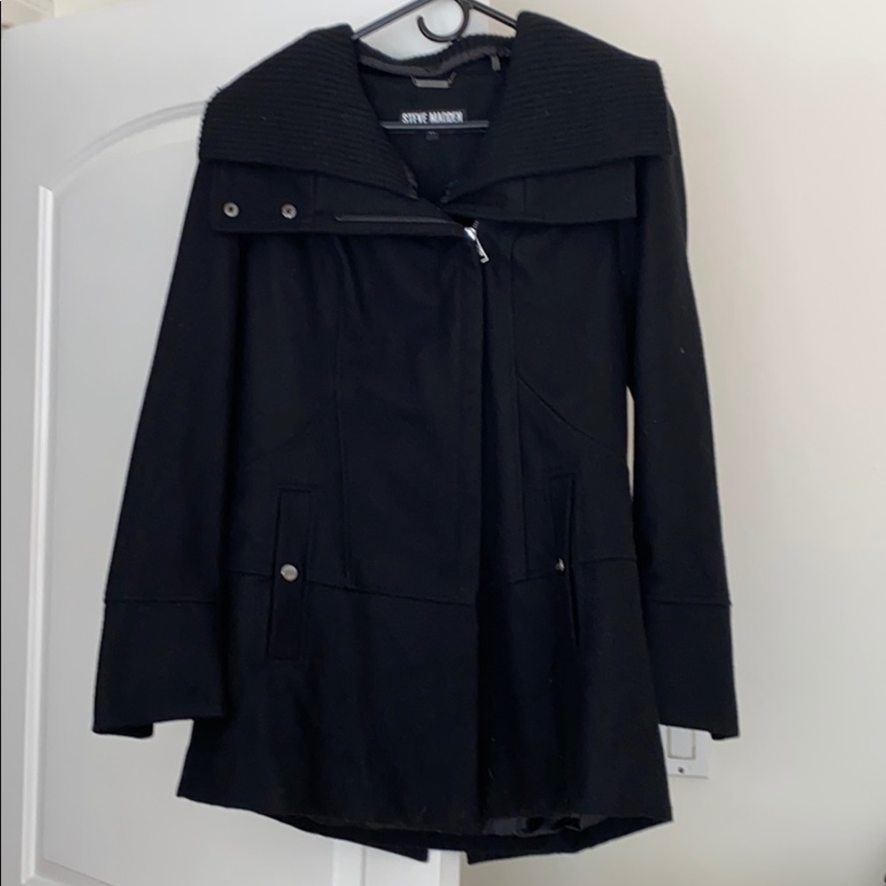 Black wool coat